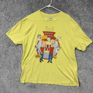 Beavis And Butt-Head Shirt Mens 2XL Yellow Burger World Graphic Grunge Kidcore